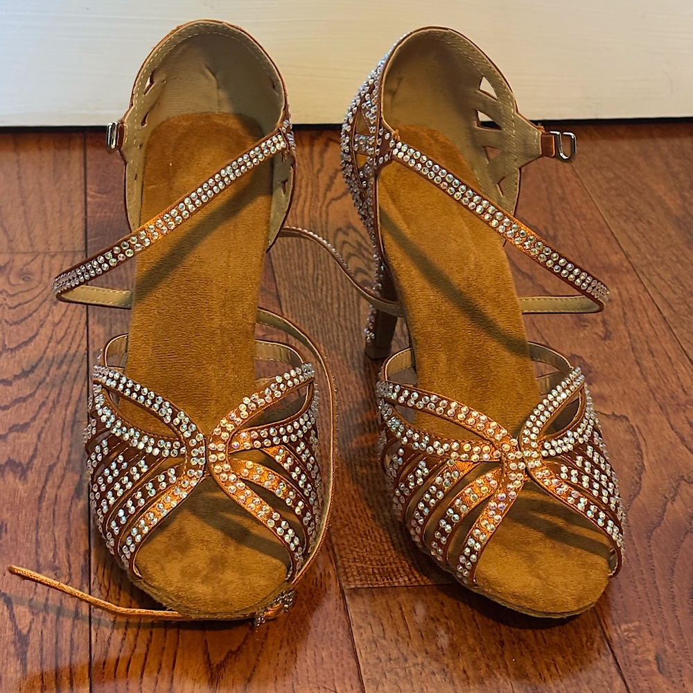 Rhinestone Ballroom Dancing Shoes 8.5